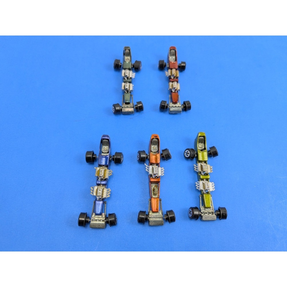 Johnny Lightning Custom Dragster Vintage Diecast Car Lot of 5 Multi-Color